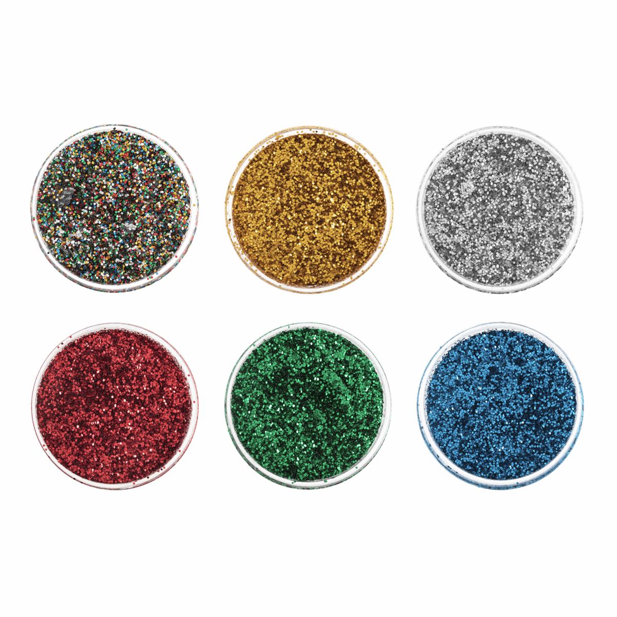 Trimits Loose Glitter Shakers - 6 x 50g Assorted Colours
