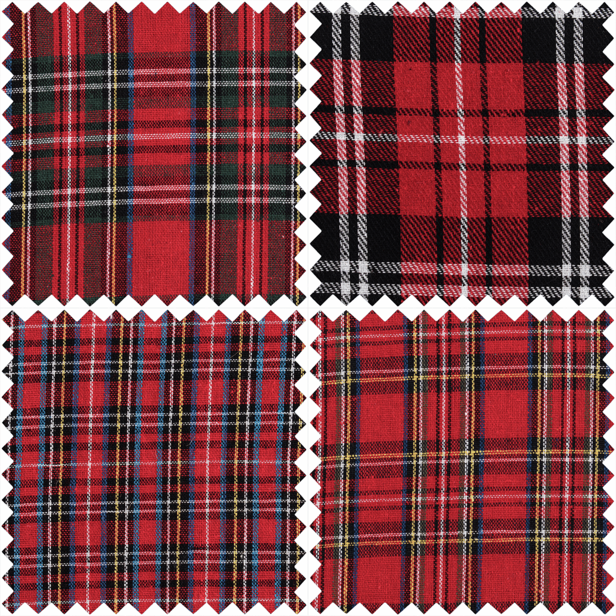 Fat Quarter Pack - Tartan (4 Pieces)