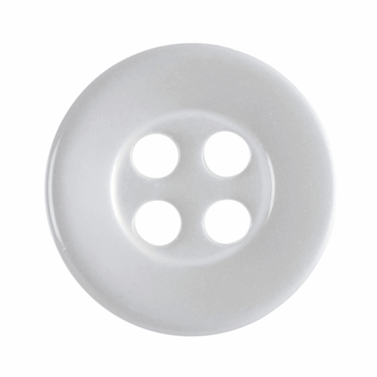 Hemline 4-Hole White Button - 11.25mm (Pack of 13)