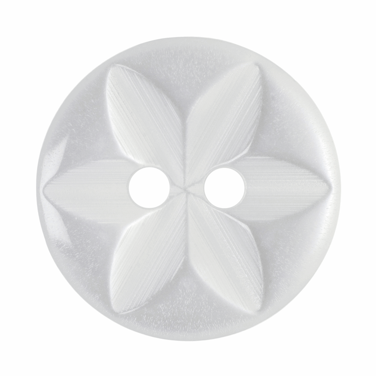Hemline White Star Button - 16.25mm (Pack of 6)