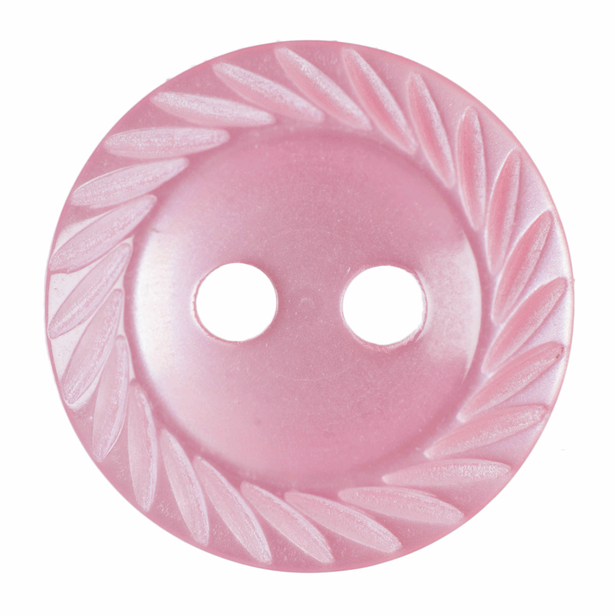 Hemline Fancy Edge Pink Button - 13.75mm (Pack of 11)