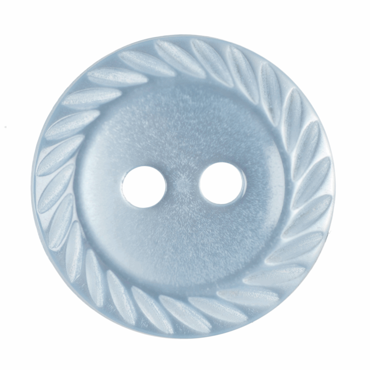 Hemline Fancy Edge Baby Blue Button - 16.25mm (Pack of 8)