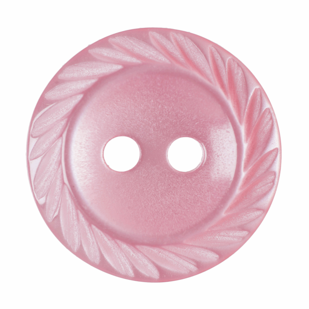 Hemline Fancy Edge Pink Button - 16.25mm (Pack of 8)