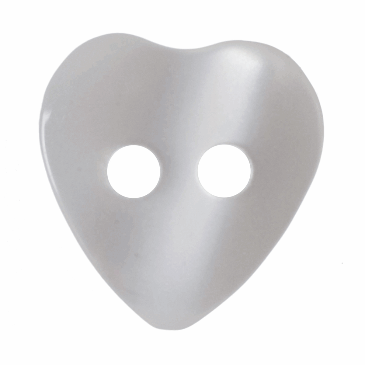 Hemline White Heart Button - 12.5mm (Pack of 12)