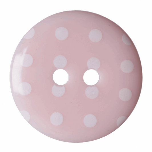 Hemline Pink Spotty Button - 17.5mm (Pack of 4)