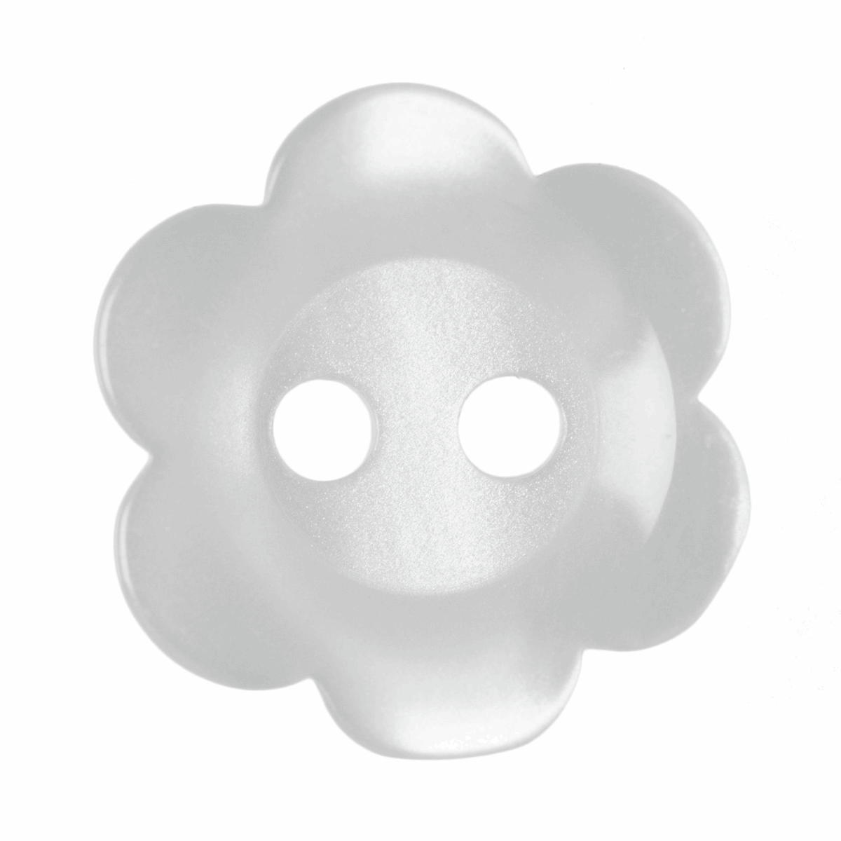 Hemline White Flower Button - 12.5mm (Pack of 12)