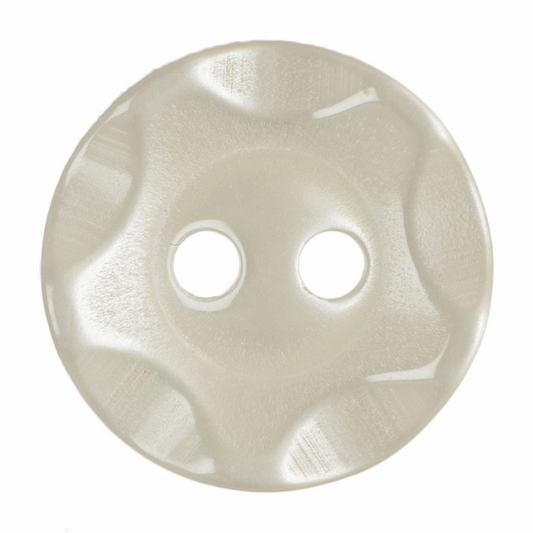 Hemline Cream Star Button - 13.75mm (Pack of 6)