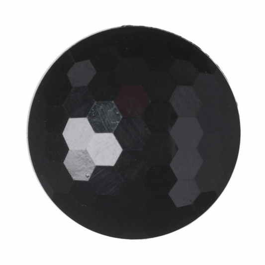Hemline Black Faceted Shank Button - 15mm (Pack of 9)