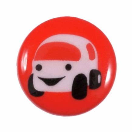 Hemline Red Car Shank Back Button - 27mm (Pack of 5)