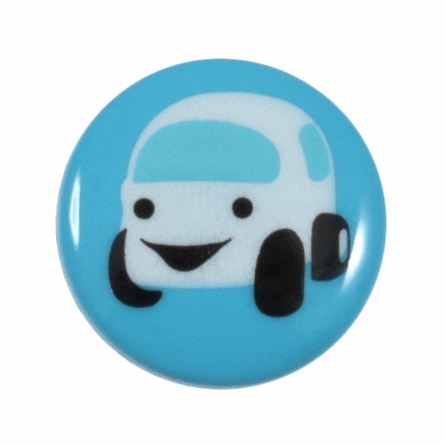 Hemline Blue Car Shank Back Button - 27mm (Pack of 5)