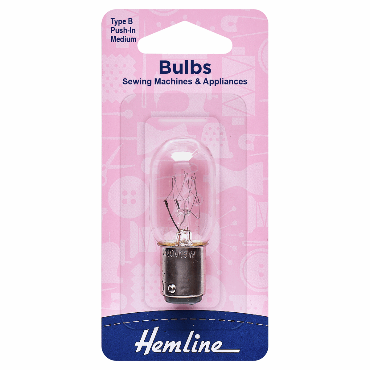 Hemline Bayonet Sewing Machine Bulb - Medium 15W/240V