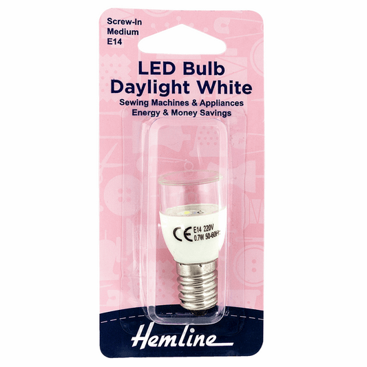 Hemline Screw-In LED Sewing Machine Bulb - Medium 220V