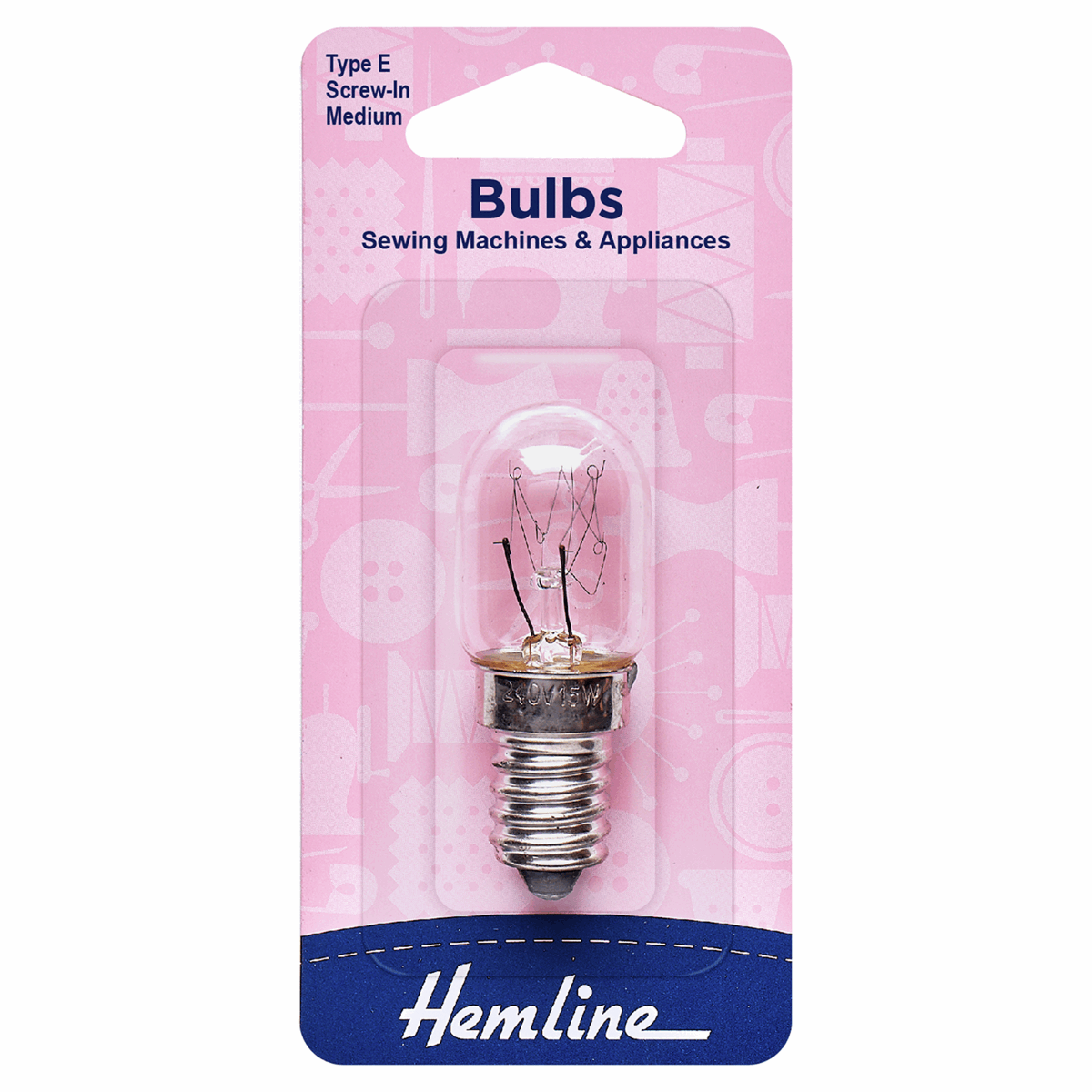 Hemline Screw-In Sewing Machine Bulb - Medium 240V