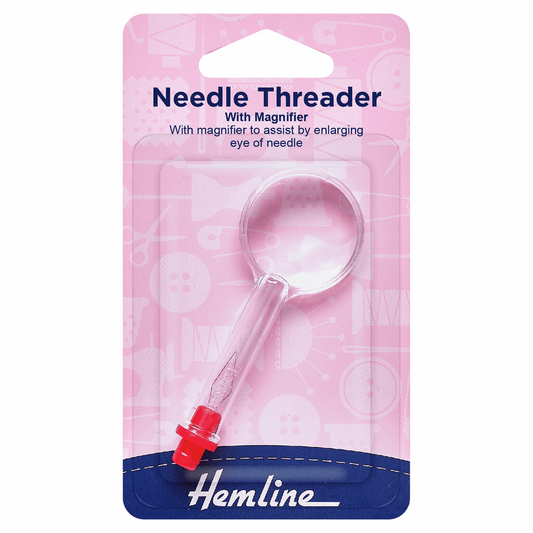 Needle Threader Tool with Magnifying Glass
