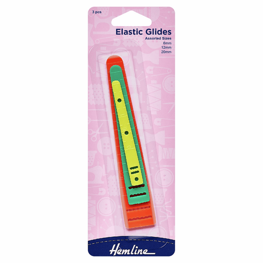 Hemline Elastic Guides - Assorted Sizes (Pack of 3)