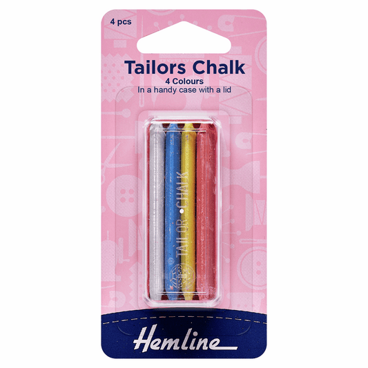 Hemline Tailors Chalk - Assorted Colours (Pack of 4)