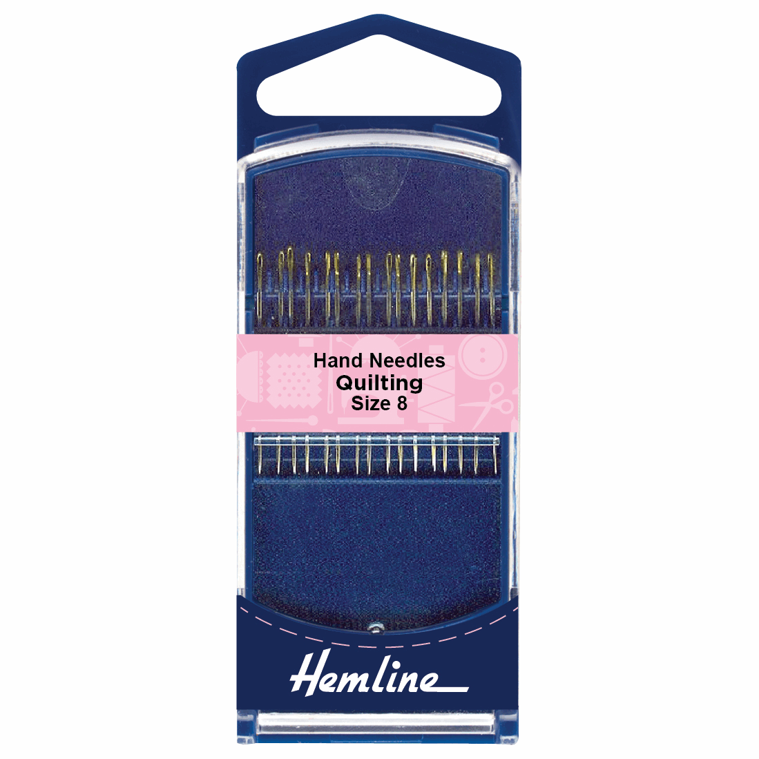 Hemline Premium Hand Quilting Needles - Size 8 (Pack of 16)