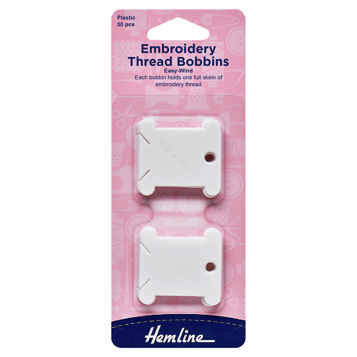 Embroidery Plastic Thread Bobbins x 30 Pieces