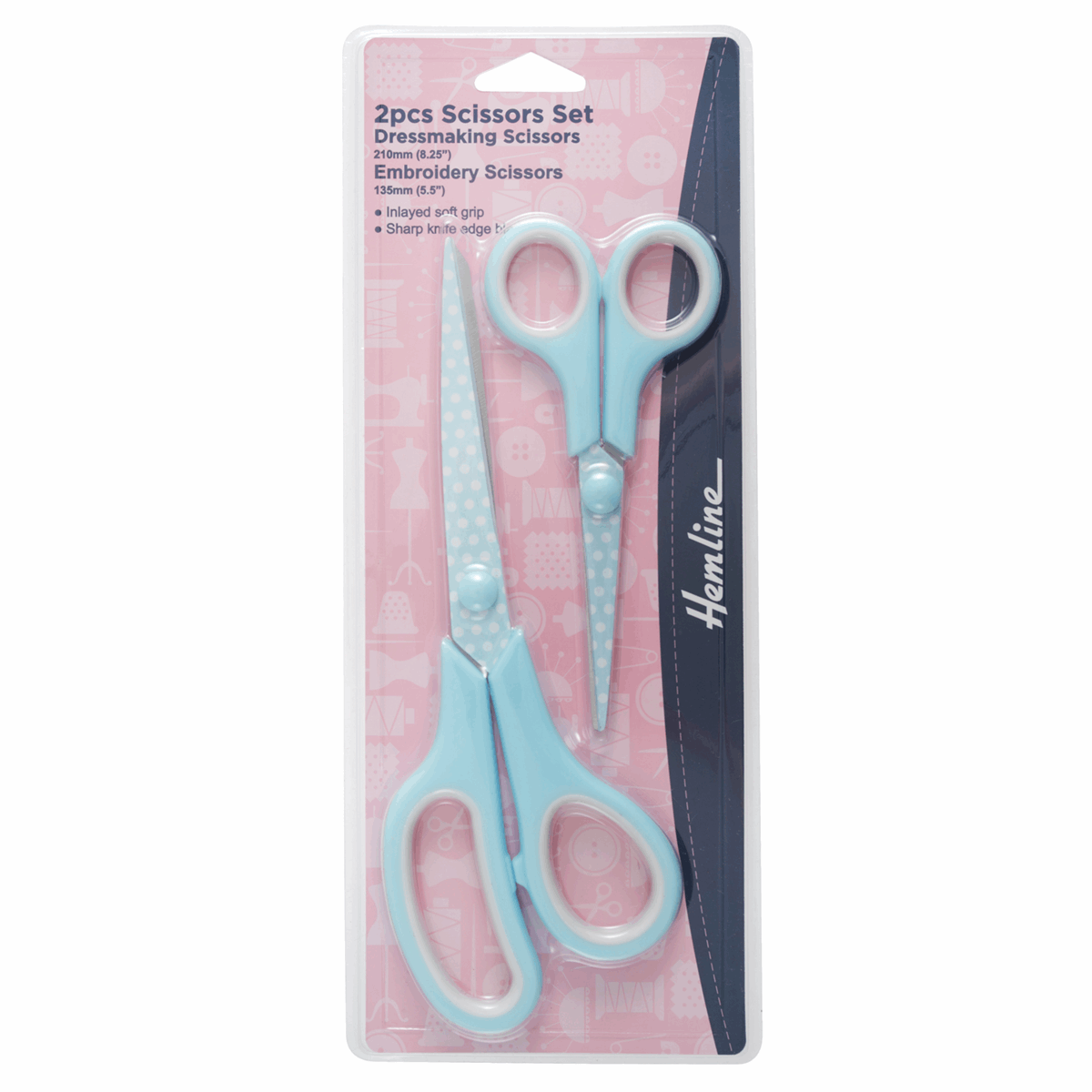 Set of 2 x Sewing Scissors - Dressmaking and Embroidery