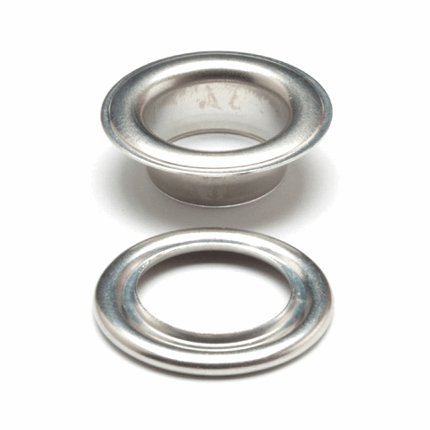 Hemline Nickel/Silver Eyelets Starter Kit - 14mm (10 Pieces)