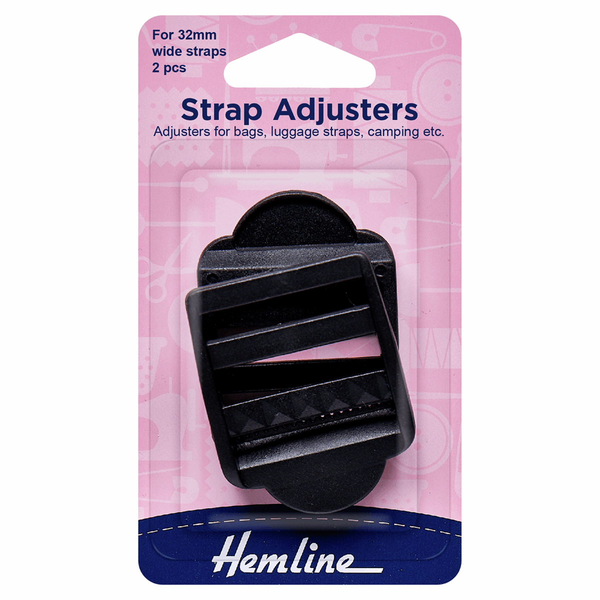 Hemline Strap Adjusters - 32mm (2 pack)