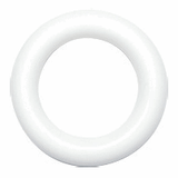 Hemline White Plastic Curtain Rings - 15mm (Pack of 10)