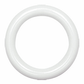 Hemline White Plastic Curtain Rings - 19mm (Pack of 10)
