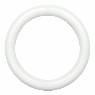 Hemline White Plastic Curtain Rings - 25mm (Pack of 8)