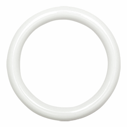 Hemline White Plastic Curtain Rings - 32mm (Pack of 8)