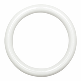 Hemline White Plastic Curtain Rings - 32mm (Pack of 8)