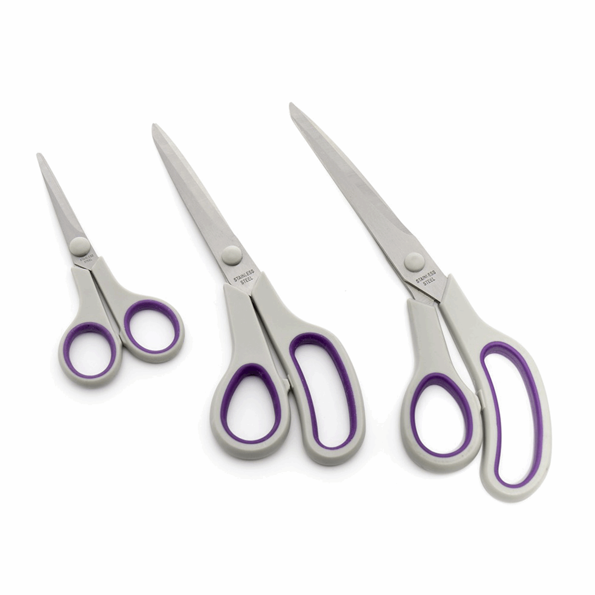Luxury Set of 3 x Sewing Scissors - Heavy Duty for Dressmaking, Sewing and Embroidery
