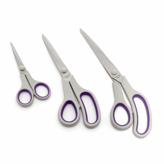 Luxury Set of 3 x Sewing Scissors - Heavy Duty for Dressmaking, Sewing and Embroidery