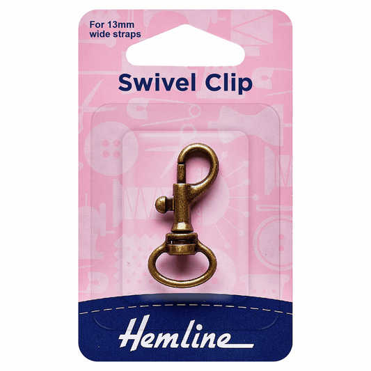 Hemline Bronze Swivel Clip - 13mm