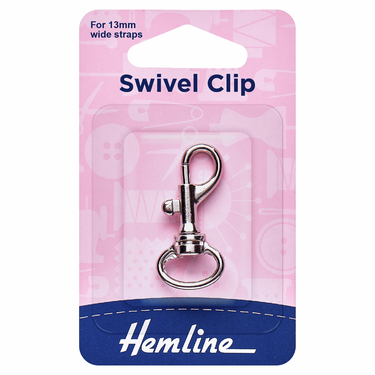 Hemline Nickel Swivel Clip - 13mm