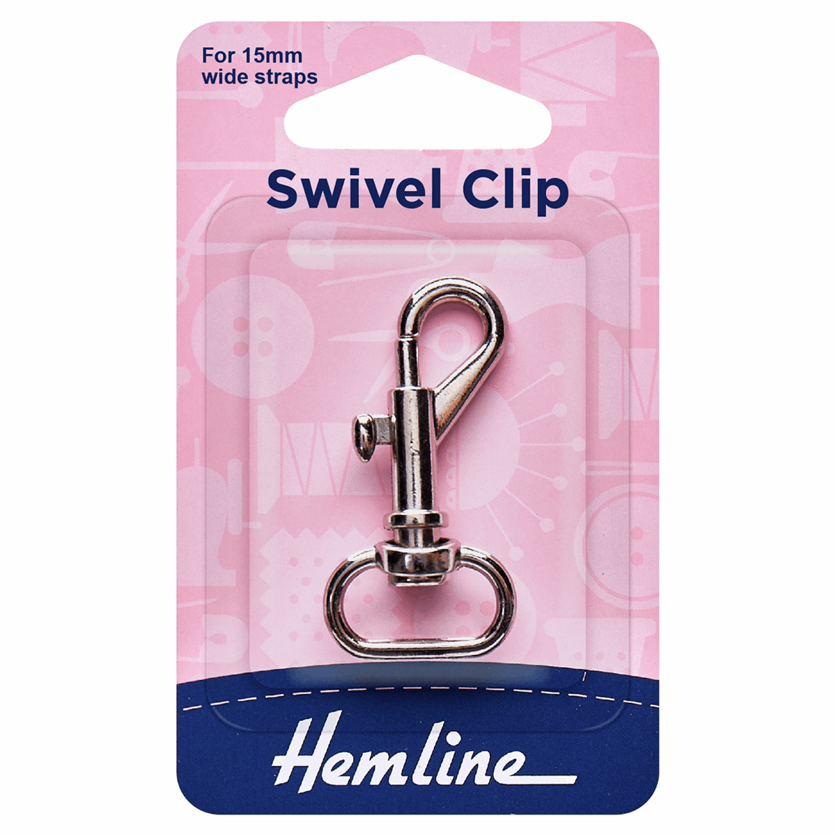 Hemline Nickel Swivel Clip - 15mm