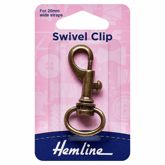 Hemline Bronze Swivel Clip - 20mm