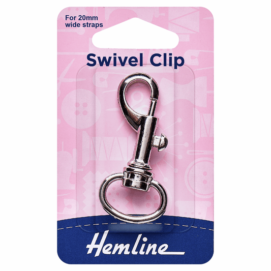 Hemline Nickel Swivel Clip - 20mm