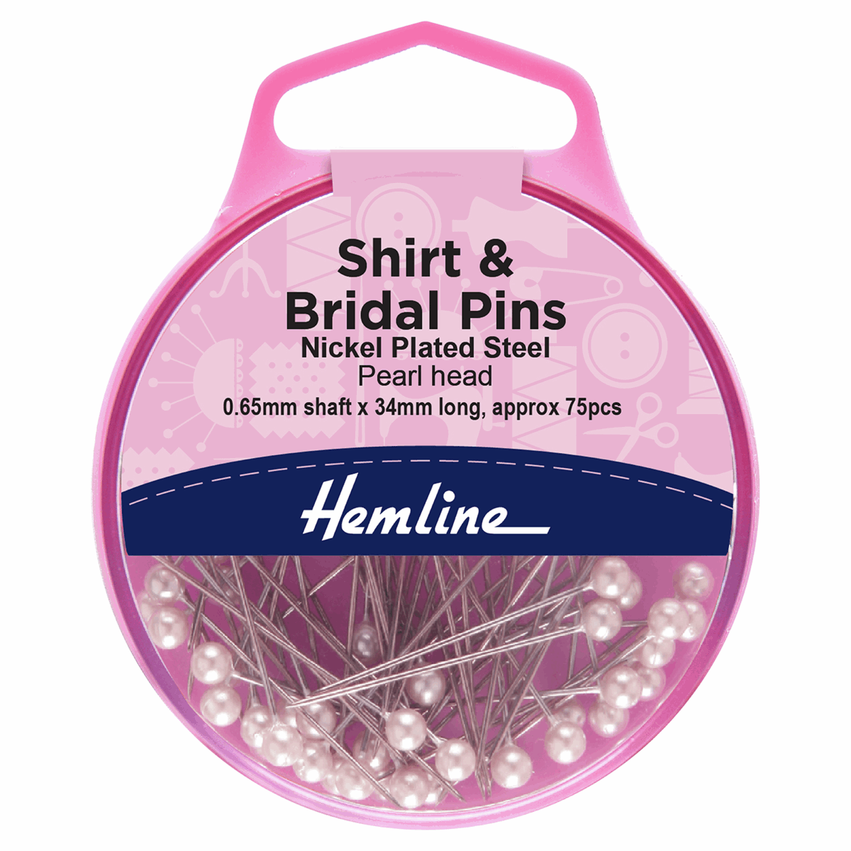 Shirt & Bridal Nickel Pins x 75 - 34mm
