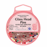 Glass Head Nickel Pins x 95 - 34mm