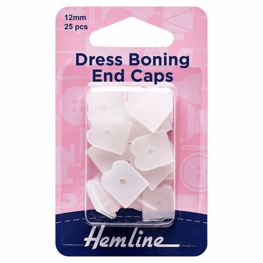Hemline Dress Boning End Caps - 12mm (Pack of 25)