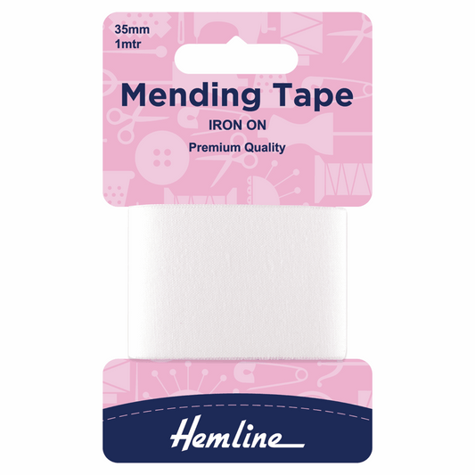 Hemline White Iron-On Mending Tape - 100cm x 38mm
