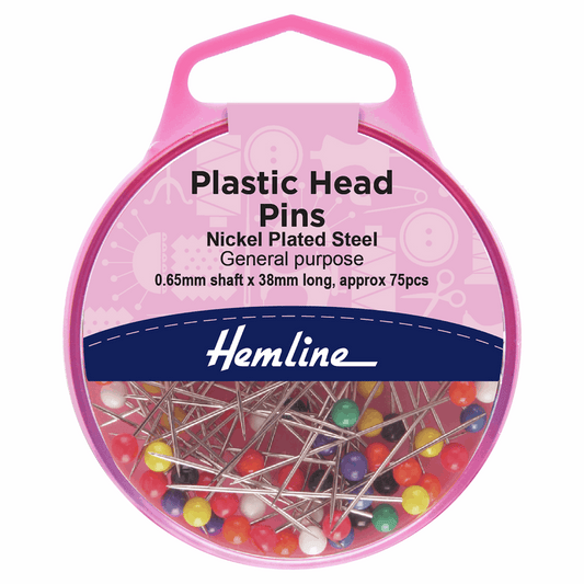 Plastic Head Nickel Pins x 75 - 38mm