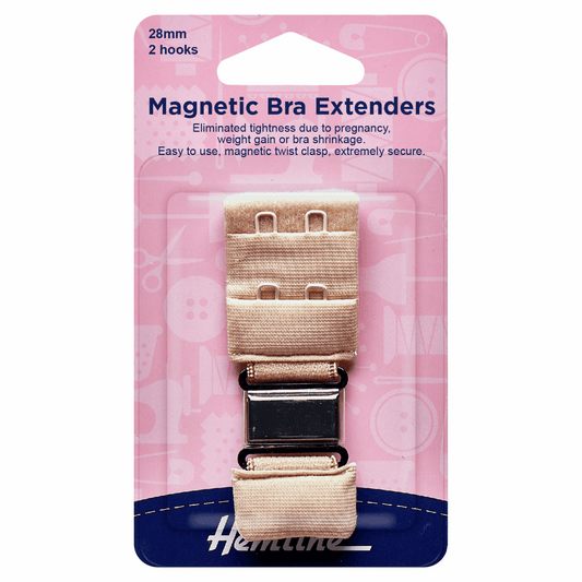 Hemline Magnetic Bra Back Extender - Nude 28mm
