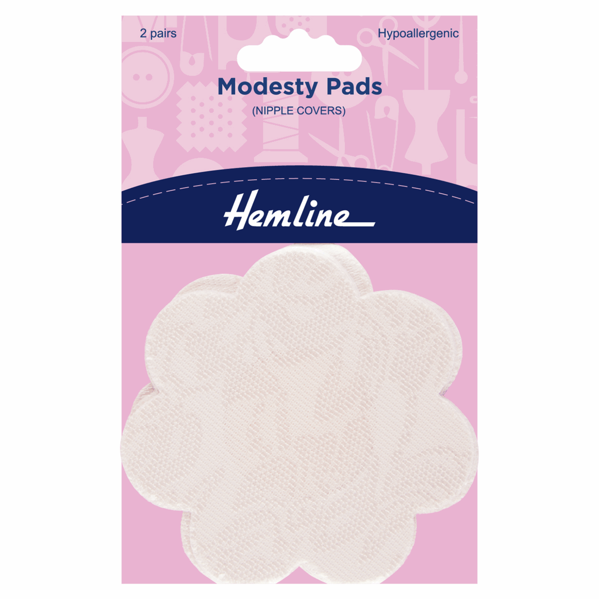 Hemline Self-Adhesive Flower Shaped Modesty Pads (2 Pairs)