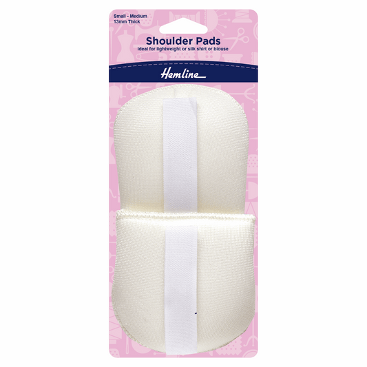 Hemline White Shirt/Blouse Shoulder Pad - Small (Pack of 2)