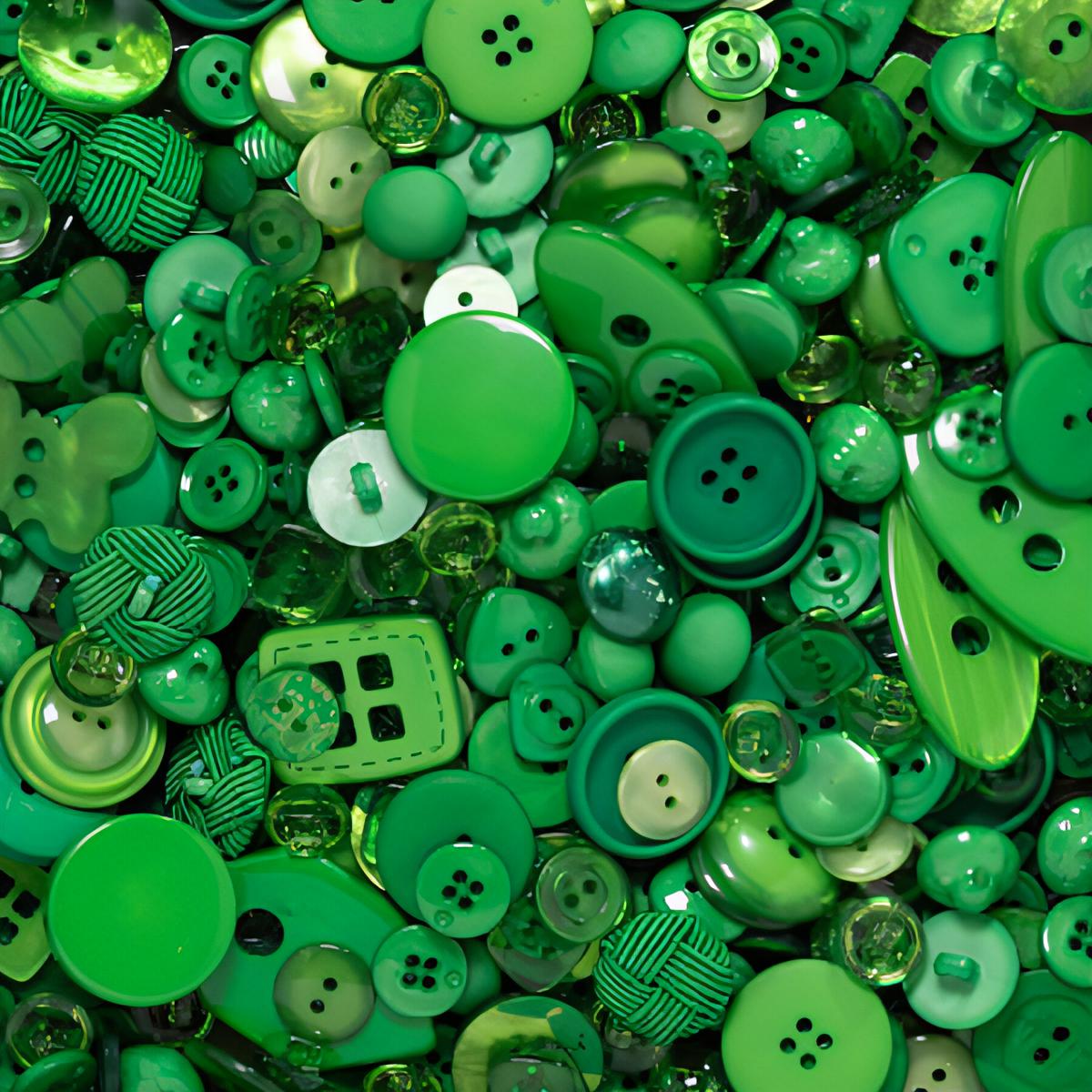Deluxe Green Assorted Button Pack