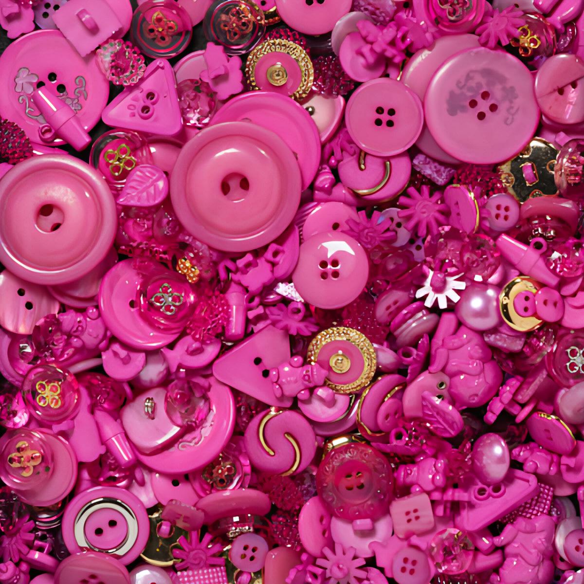 Deluxe Fuchsia Assorted Button Pack