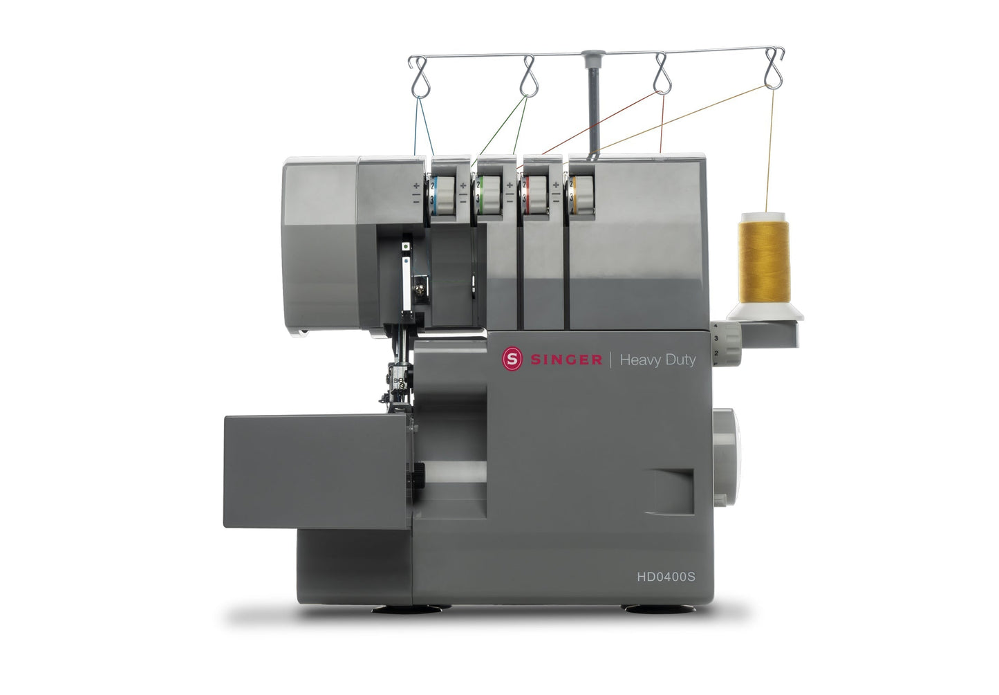 Singer HD0405S Heavy Duty Overlocker 2/3/4 thread overlocker. 1300 stitches per minute with colour coded user friendly threading and enhanced lighting - Ex Display