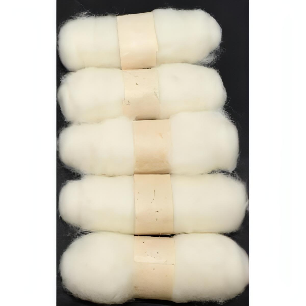 Felting Fibre Wool 20g - White (5 Pack)