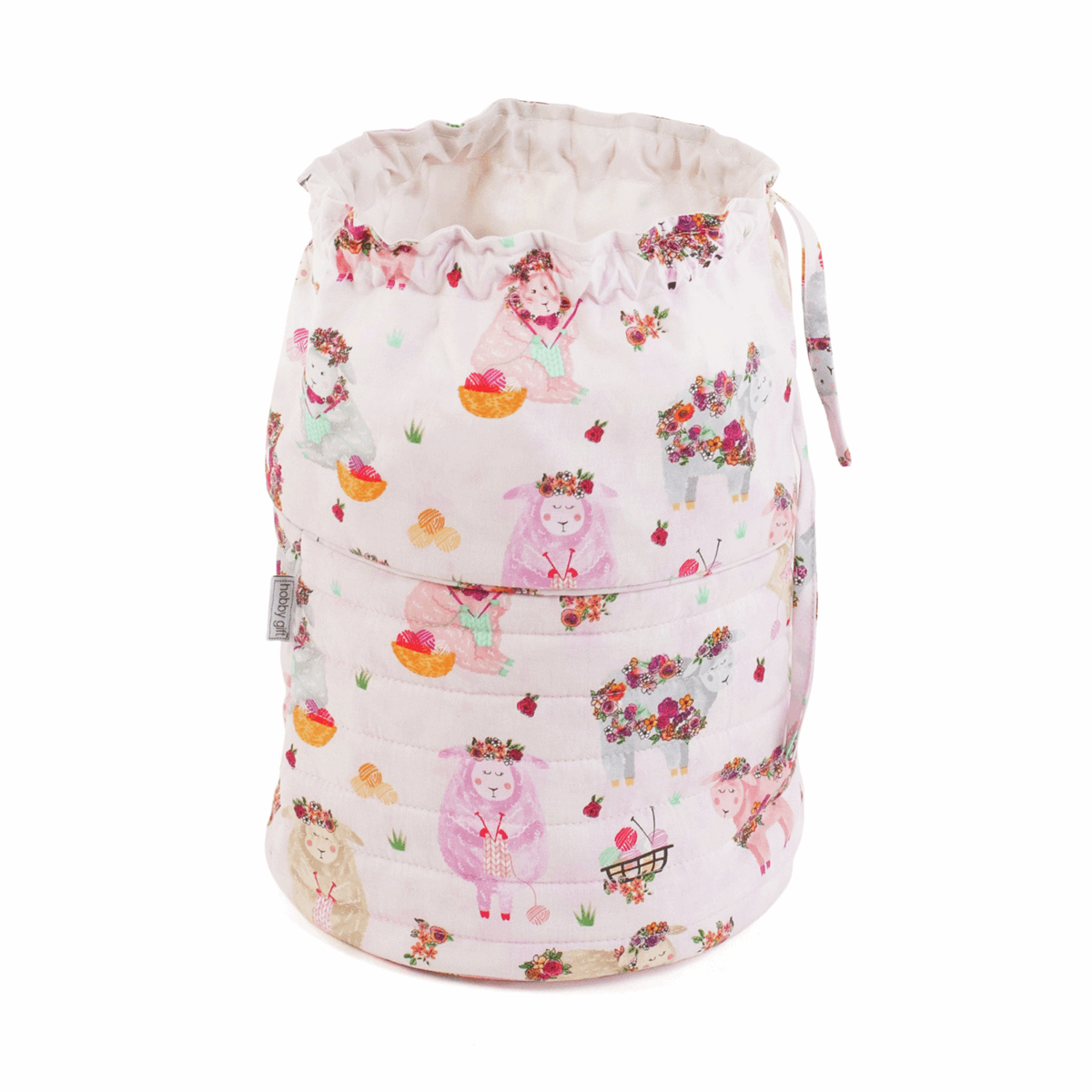 Knitty Sheep Drawstring Craft Bag